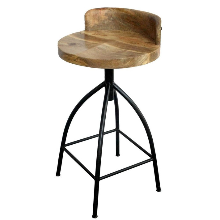 Kelly Industrial Style Adjustable Swivel Counter Stool