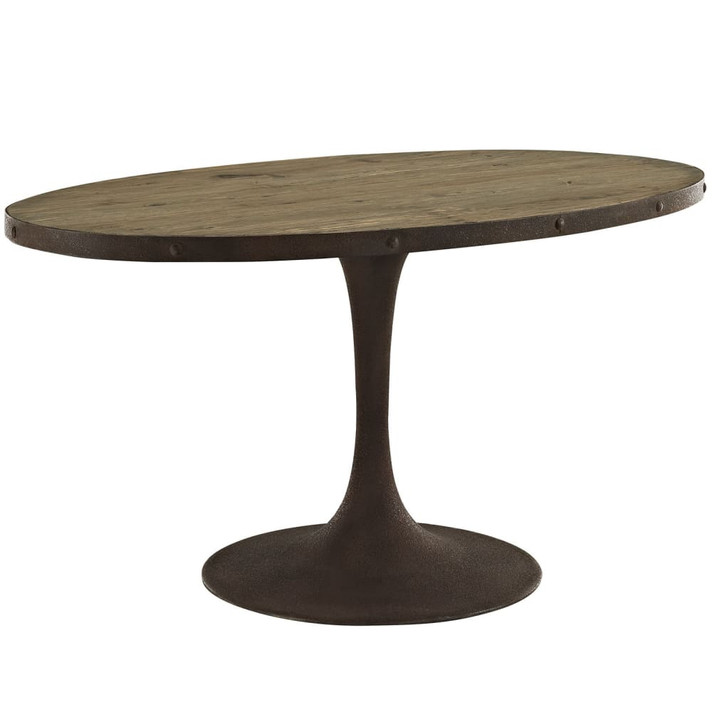 Drive 60” Oval Wood Top Dining Table