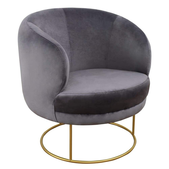 Bella Grey Velvet Chair