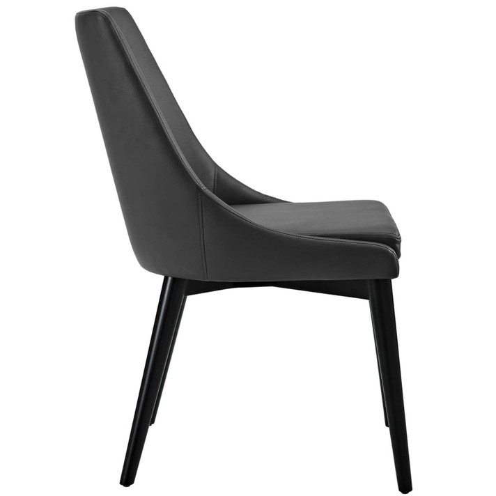 Viscount Vinyl Dining Chair, Black