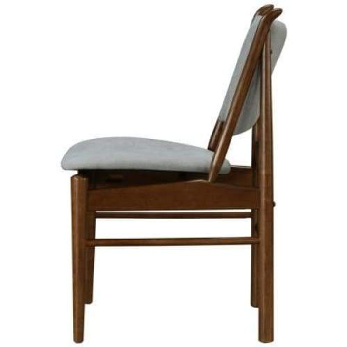 Makeshift Mid Century Dining Chair, Walnut And Studio Gray