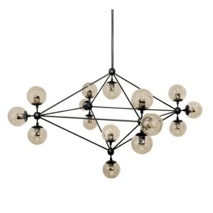 Barrista Chandelier 15 Globes, Black