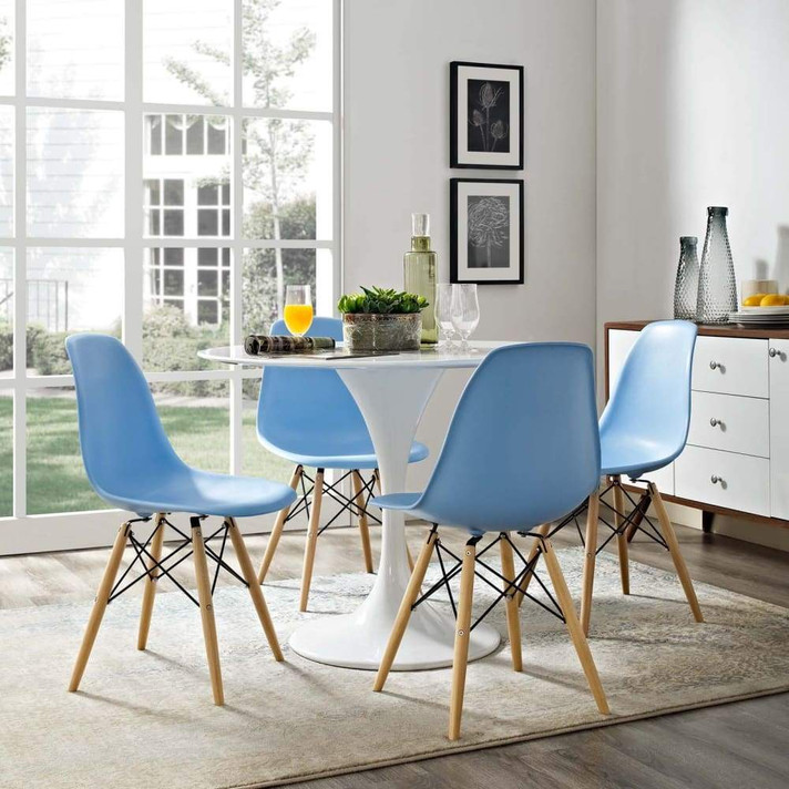 Pyramid Dining Side Chair, Blue