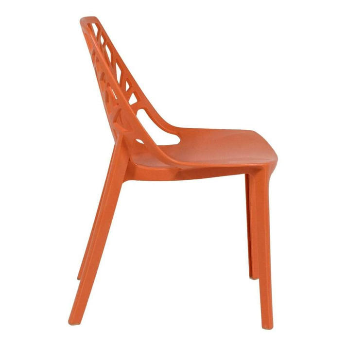 Coronado Dining Side Chair, Solid Orange