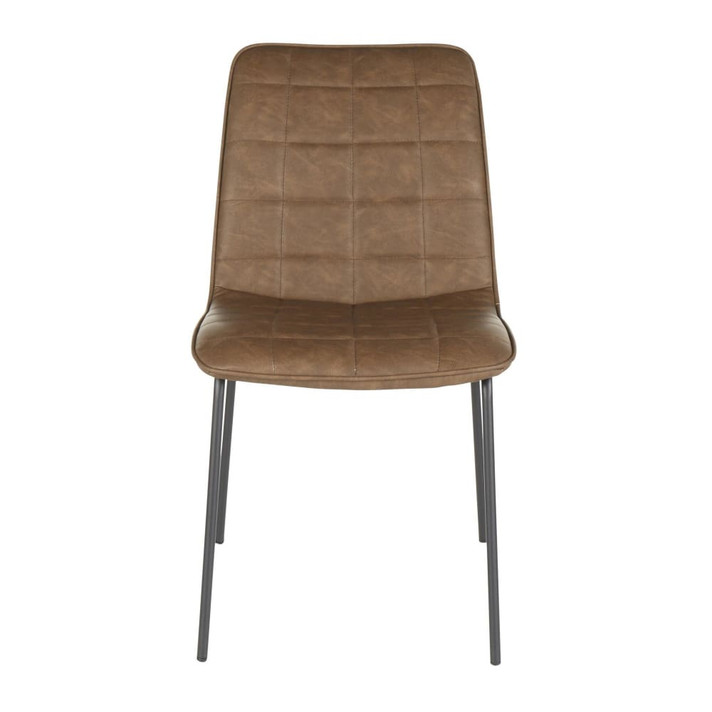 Quad Industrial Modern Chair, Espresso, Set of 2