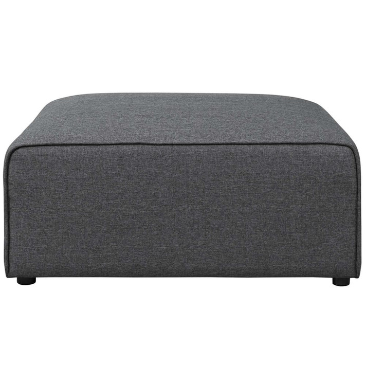 Mingle Fabric Ottoman, Gray