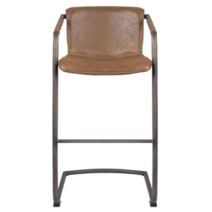 Indy PU Leather Bar Stool-Brown Set of 2