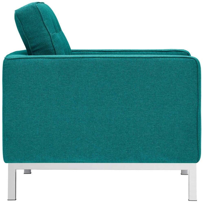 Loft Upholstered Fabric Armchair, Teal Loft Upholstered Fabric Armchair, Teal