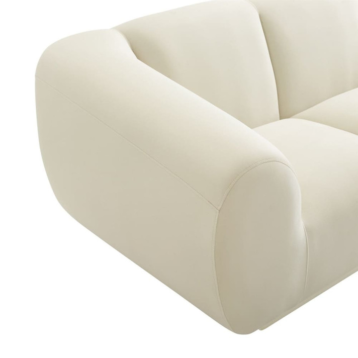 Emmanuel Cream Velvet Sofa