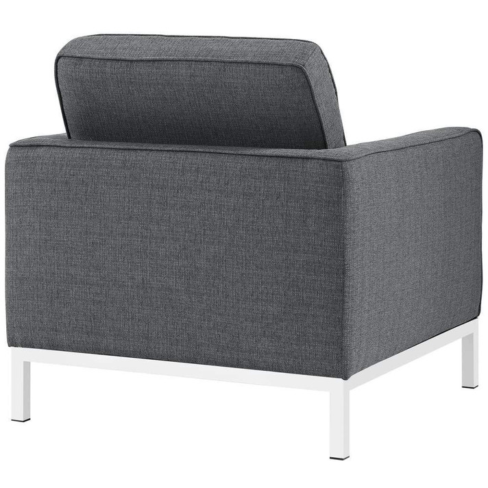 Loft Upholstered Fabric Armchair, Dark Gray