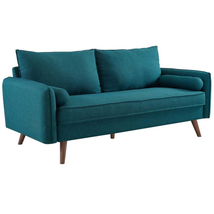 Revive Upholstered Fabric Sofa, Teal