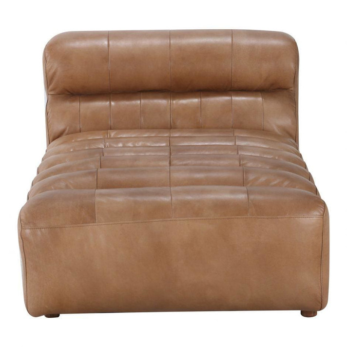 Ramsay Leather Chaise, Tan