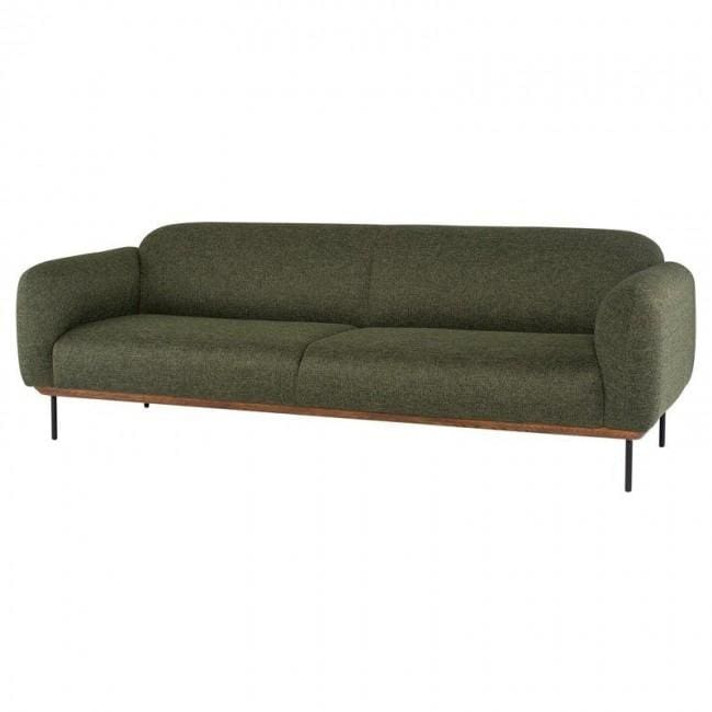 Benson Triple Seat Sofa in Green Tweed