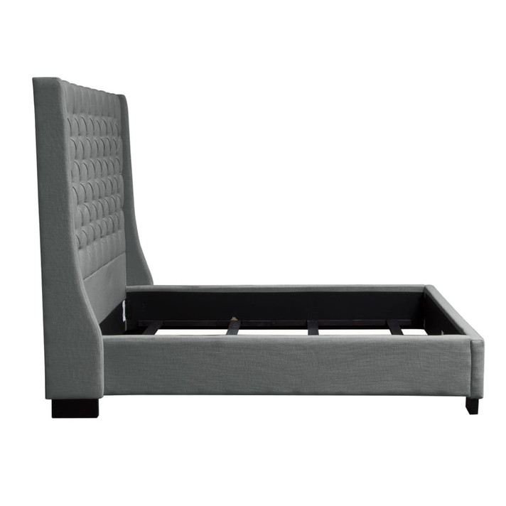 Park Avenue Queen Tufted Bed, Grey Linen