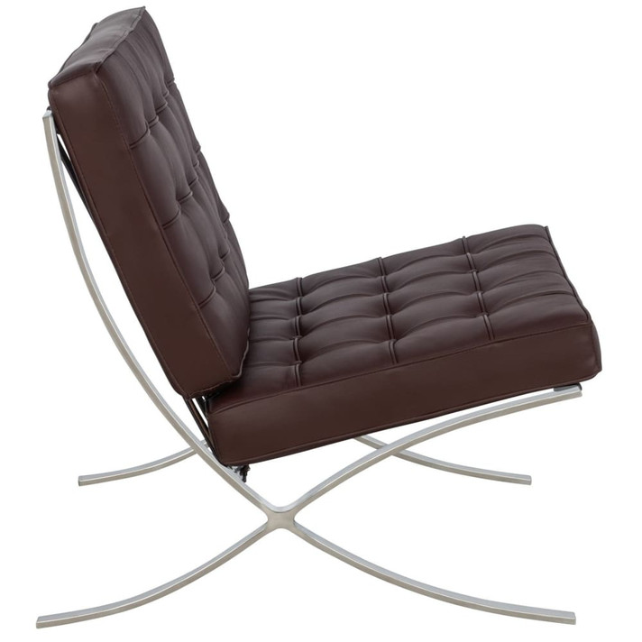Pavilion Chair, Dark Brown Leather