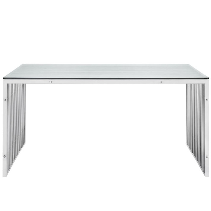 Gridiron Stainless Steel Rectangle Dining Table 1