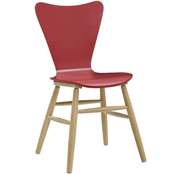 Cascade Wood Dining Chair, Red