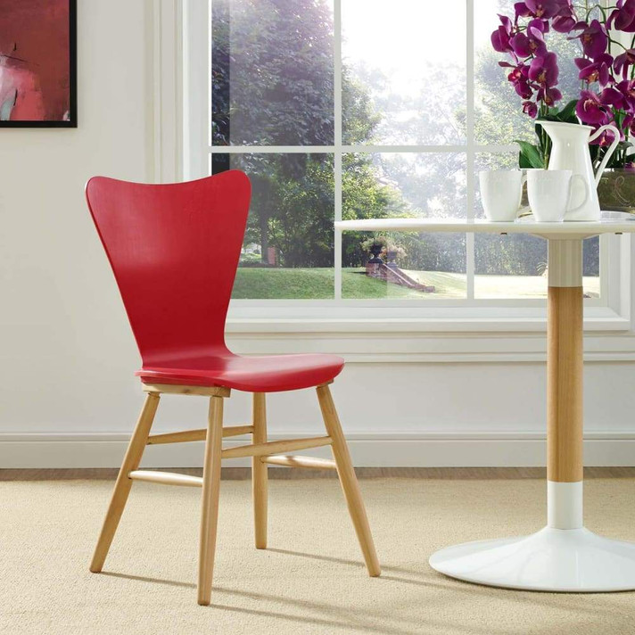 Cascade Wood Dining Chair, Red