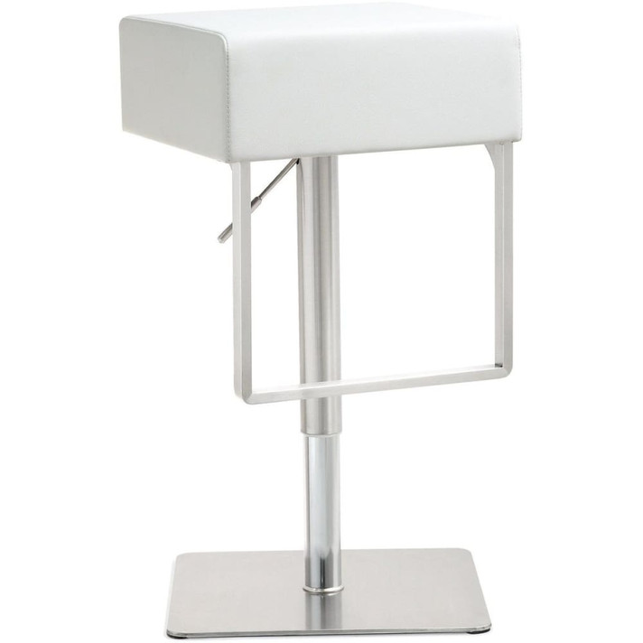 Seville White Stainless Steel Barstool