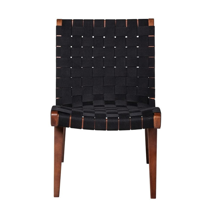 Risom Lounge Chair & Ottoman Black, Walnut