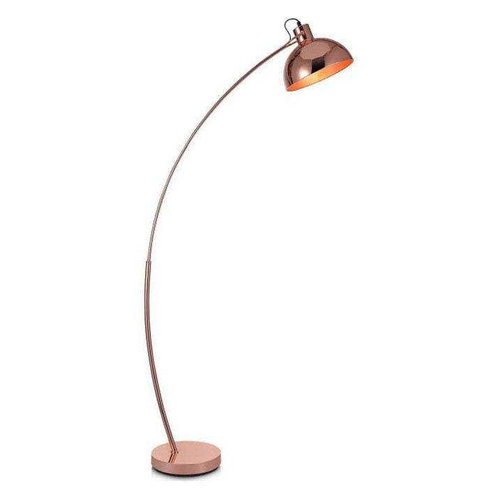 Modern Arco Floor Lamp, Rose Gold