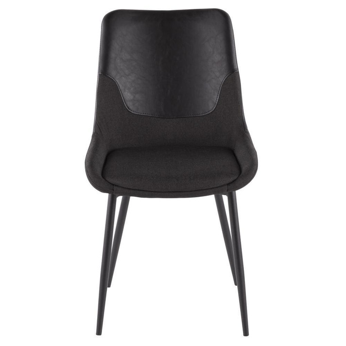 Vane Two Toned Chair Grey, Black, Set of 2