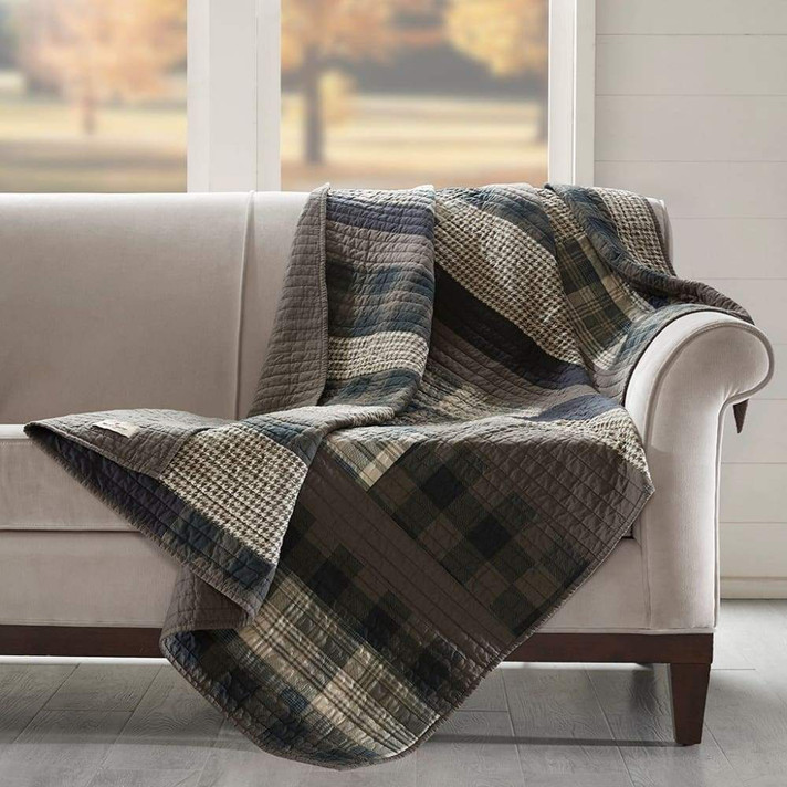 Winter Plains Quilted Throw, Taupe