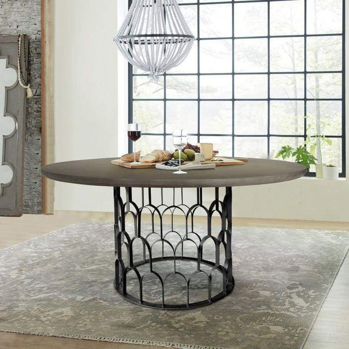 Gabby Round Dining Table, Concrete