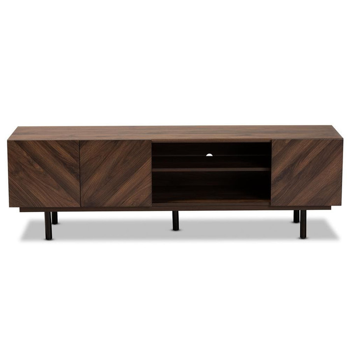 Barrett Mid Century Modern Walnut Brown TV Stand Barrett Mid Century Modern Walnut Brown TV Stand