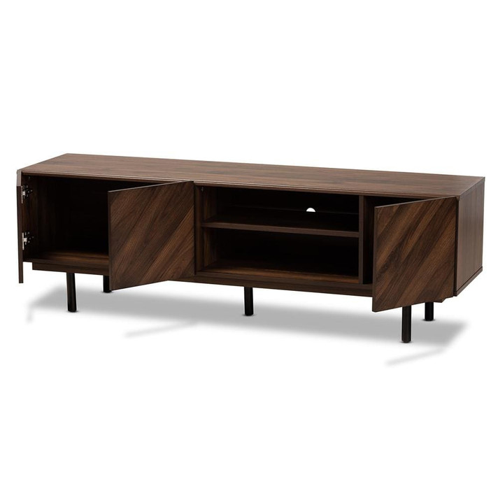 Barrett Mid Century Modern Walnut Brown TV Stand Barrett Mid Century Modern Walnut Brown TV Stand
