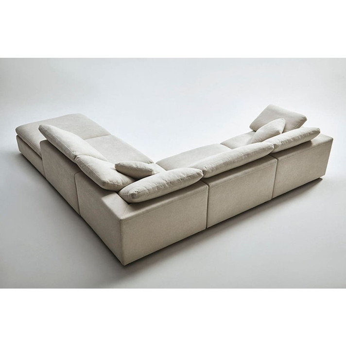 Kessler Modular Cream Fabric Sectional Sofa