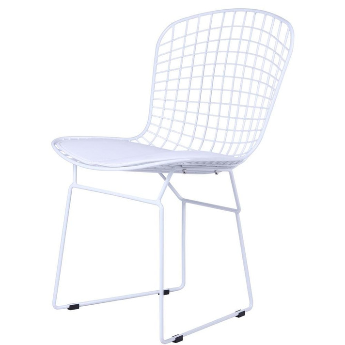 White Wire Side Chair, White