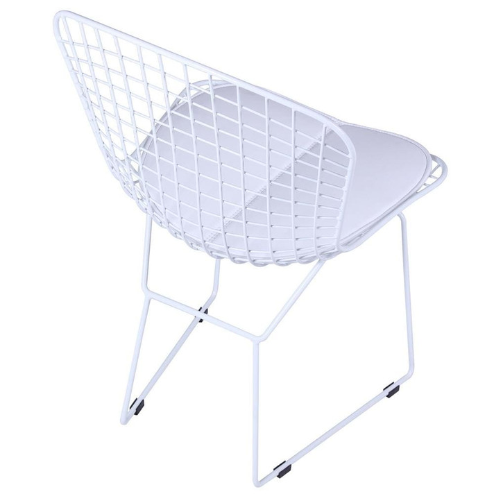 White Wire Side Chair, White