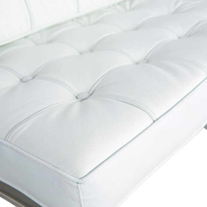 Pavilion Chair, White Leather