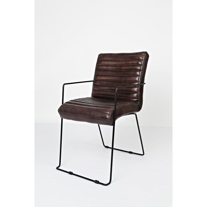 Dexter Eco-Leather Chair With Metal Frame, Set Of 2