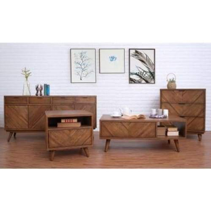 Piero Chevron Buffet 4 Drawers and 4 Doors, Monterey