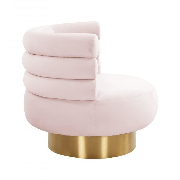 Natasha Blush Velvet Swivel Chair