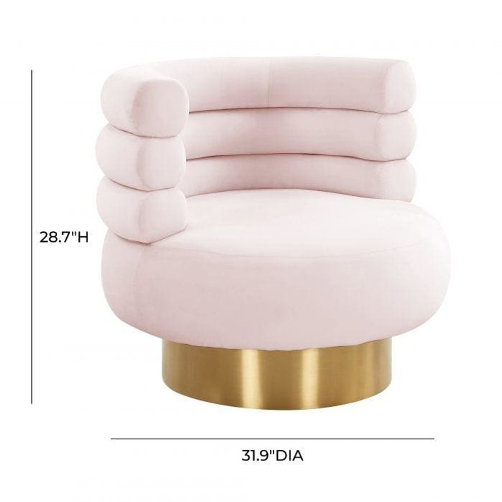 Natasha Blush Velvet Swivel Chair