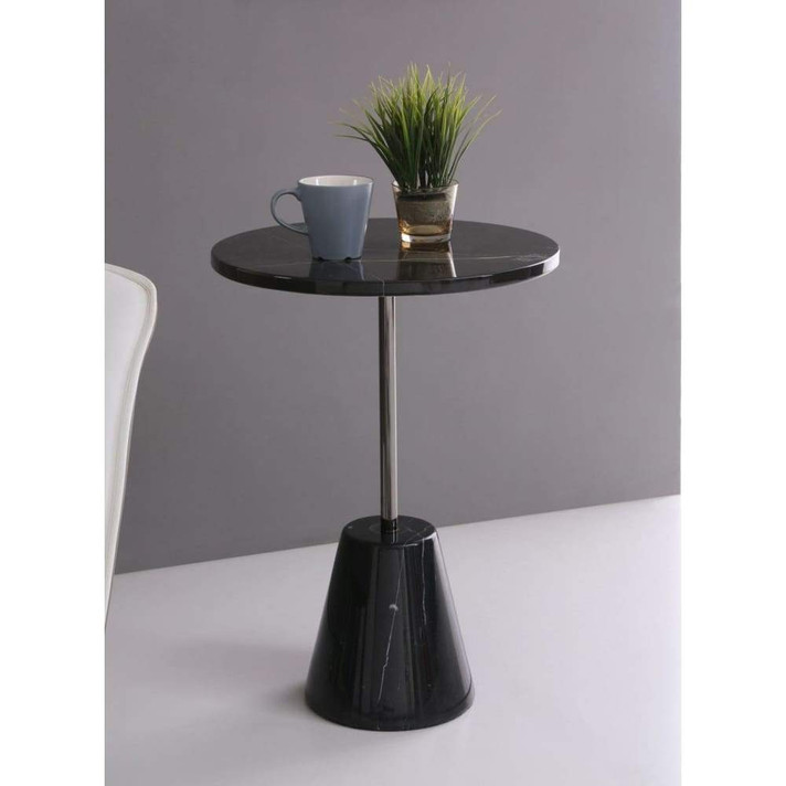 Bruce Black Marble End Table