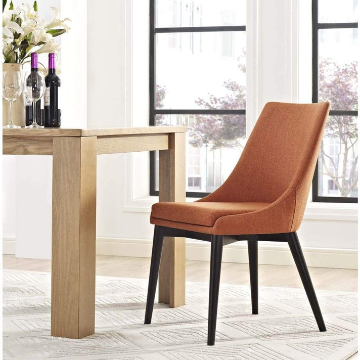 Viscount Fabric Dining Chair, Orange