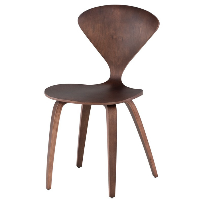 Cherner Wooden Side Chair, Dark Walnut