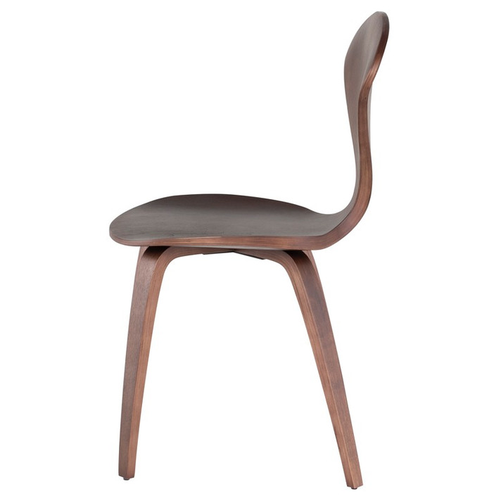 Cherner Wooden Side Chair, Dark Walnut
