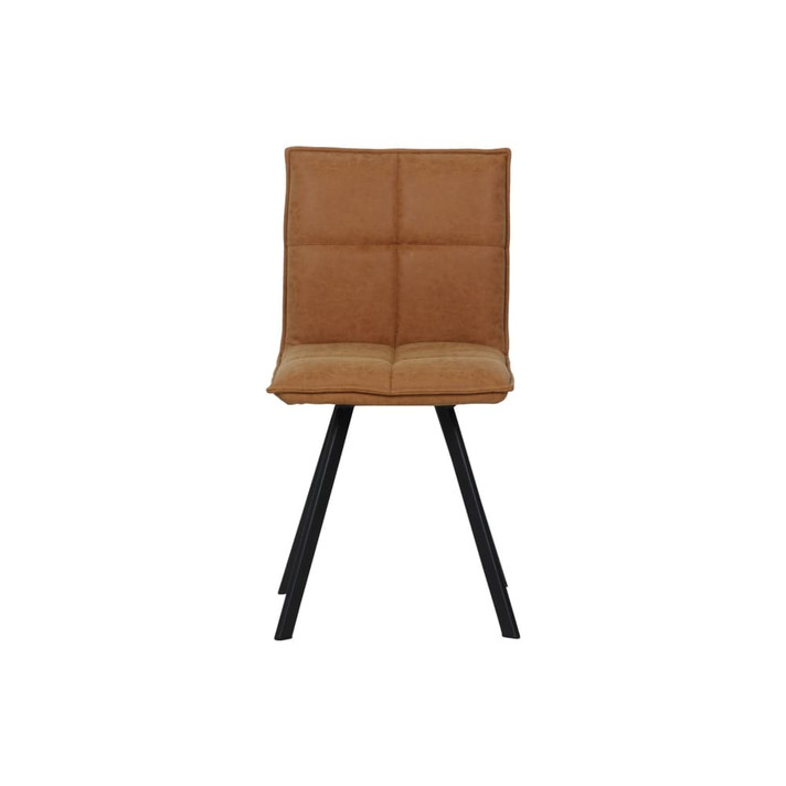 Weston Vegan Leather Dining Chair, Light Brown