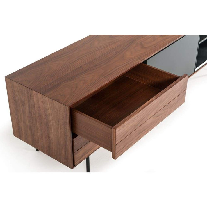 Kennerly Walnut & Grey TV Stand