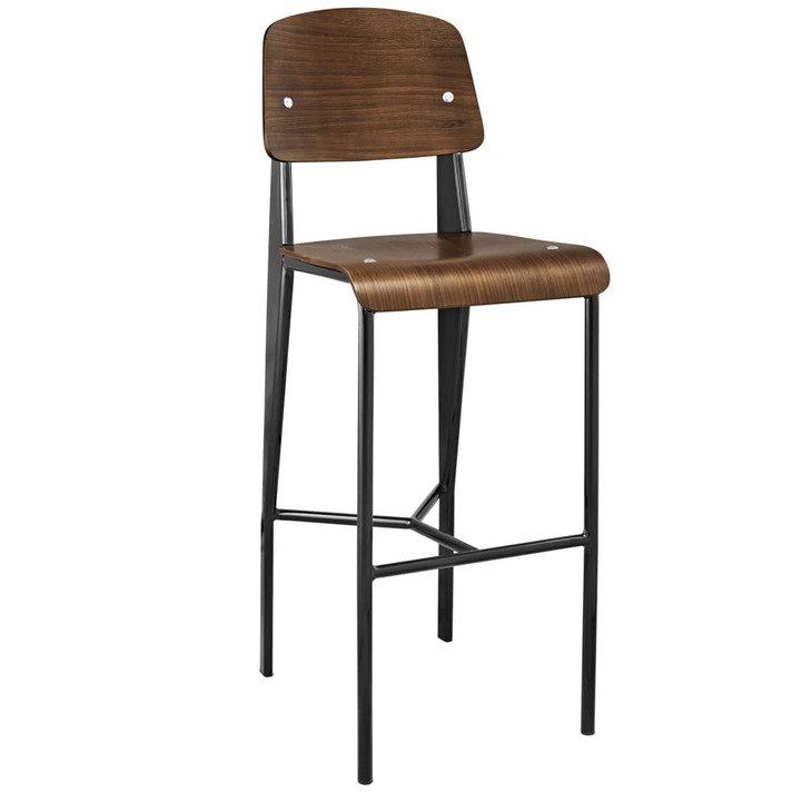 Prouve Bar Stool, Walnut Black