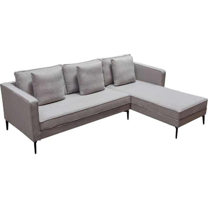 Baldwin Sectional Sofa w/ Right Facing Chaise in Grey Fabric