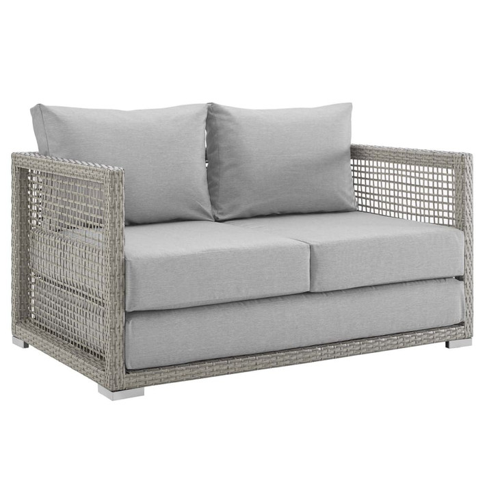 Aura Outdoor Patio Wicker Rattan Loveseat 2