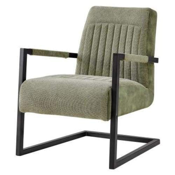 Jonah Fabric Arm Chair, Sage Green, Velvet Green