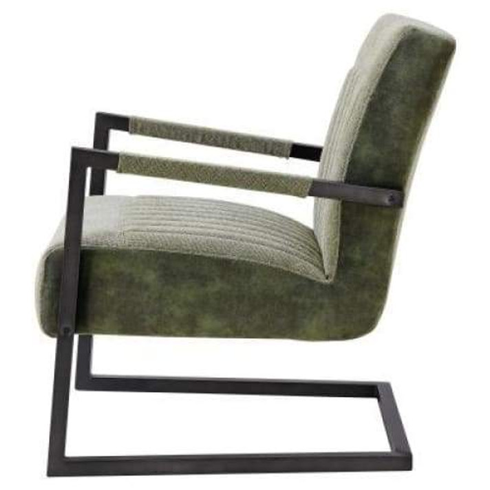 Jonah Fabric Arm Chair, Sage Green, Velvet Green