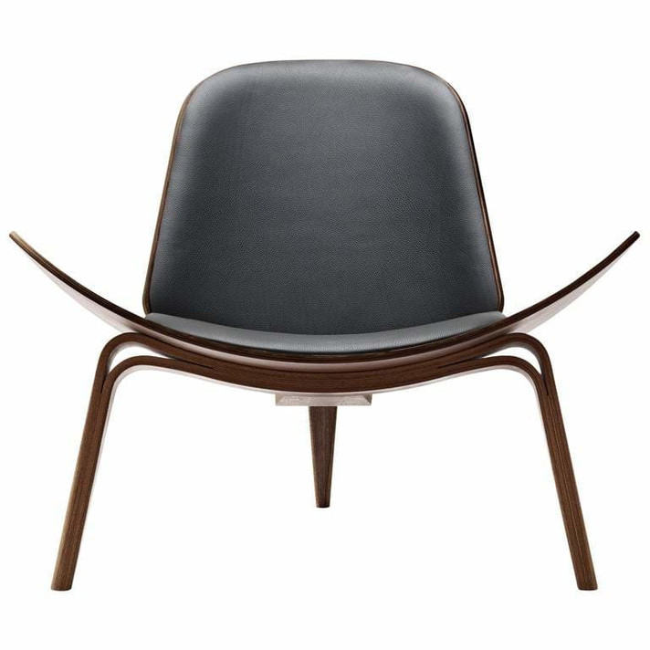 Wegner Shell Chair, Black and Walnut